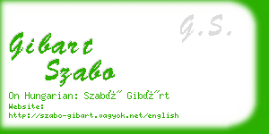 gibart szabo business card